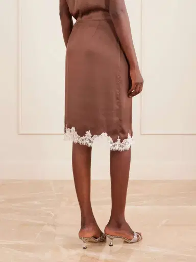 Faithfull Marisol Lace-trimmed Satin Midi Skirt | Thumbnail 4 Faithfull Marisol Lace-trimmed Satin Midi Skirt | Thumbnail 4