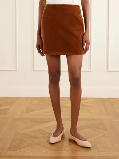 Blazé Milano Jealousy Cotton-velvet Mini Skirt | Thumbnail 3 Blazé Milano Jealousy Cotton-velvet Mini Skirt | Thumbnail 3