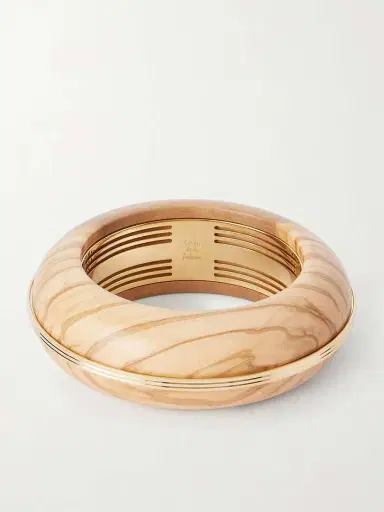 Jacques Marie Mage + Loulou De La Falaise Lucie Gold-tone Wood Bangle | Thumbnail 3