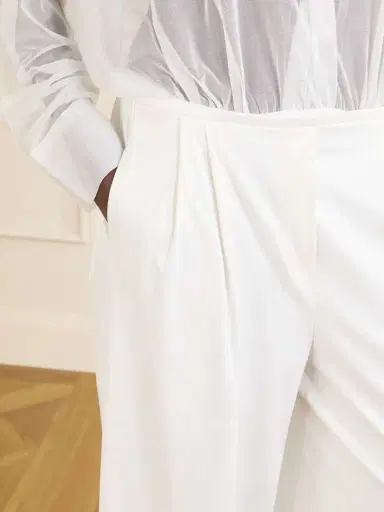 Norma Kamali Pleated Woven Wide-leg Pants | Thumbnail 5 Norma Kamali Pleated Woven Wide-leg Pants | Thumbnail 5