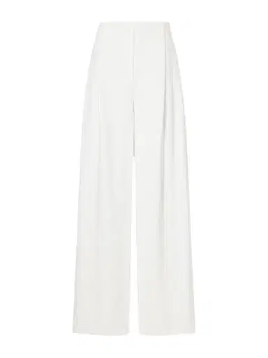 Norma Kamali Pleated Woven Wide-leg Pants | Thumbnail 1 Norma Kamali Pleated Woven Wide-leg Pants | Thumbnail 1