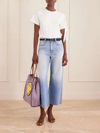 Anya Hindmarch Wink Leather-trimmed Raffia Tote | Thumbnail 3 Anya Hindmarch Wink Leather-trimmed Raffia Tote | Thumbnail 3