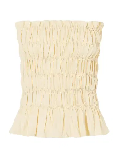 Faithfull Tiera Strapless Shirred Linen Top | Thumbnail 1 Faithfull Tiera Strapless Shirred Linen Top | Thumbnail 1