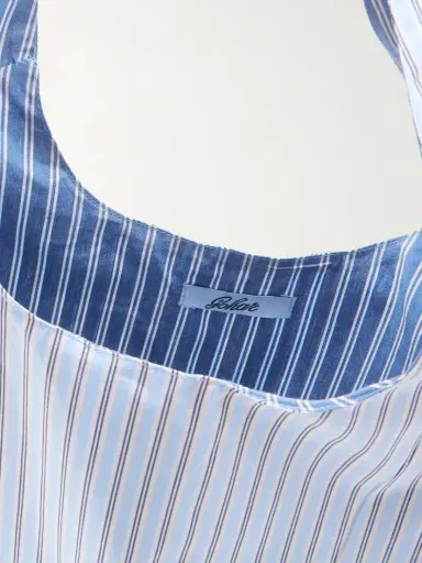 Gohar World Port Striped Cotton Shoulder Bag | Thumbnail 6 Gohar World Port Striped Cotton Shoulder Bag | Thumbnail 6