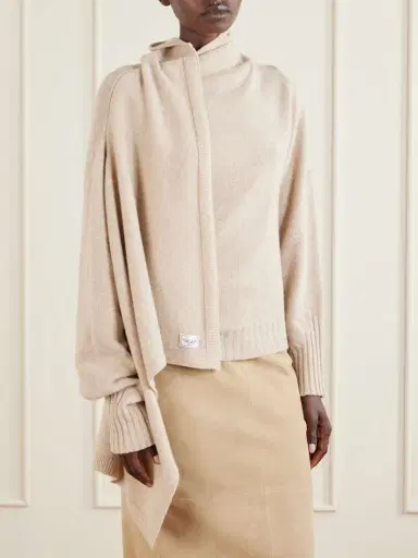 The Attico Draped Wool Sweater | Thumbnail 3