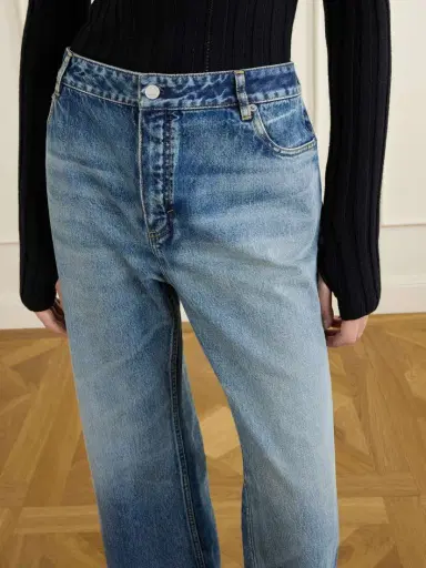 Alaïa Mid-rise Wide-leg Jeans | Thumbnail 4 Alaïa Mid-rise Wide-leg Jeans | Thumbnail 4