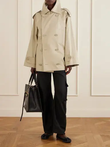 Balenciaga Double-breasted Cotton-gabardine Trench Coat | Thumbnail 2 Balenciaga Double-breasted Cotton-gabardine Trench Coat | Thumbnail 2