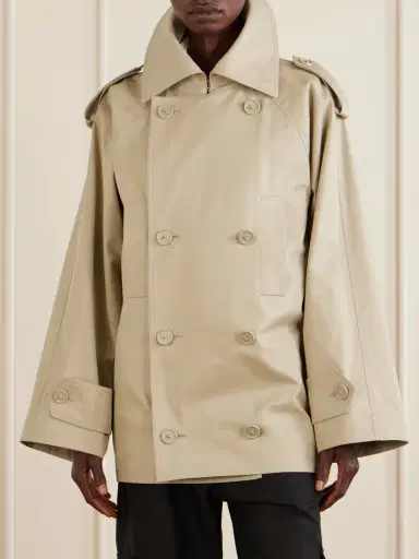 Balenciaga Double-breasted Cotton-gabardine Trench Coat | Thumbnail 3 Balenciaga Double-breasted Cotton-gabardine Trench Coat | Thumbnail 3