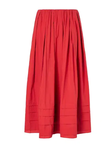 Faithfull Cales Pleated Cotton-poplin Midi Skirt | Thumbnail 1
