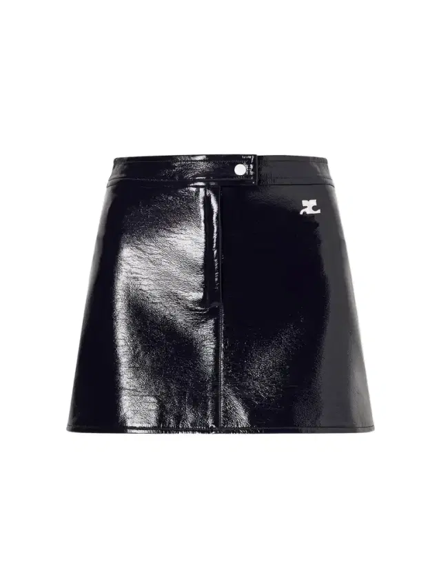 Courreges Reedition Appliquéd Coated Cotton-blend Mini Skirt