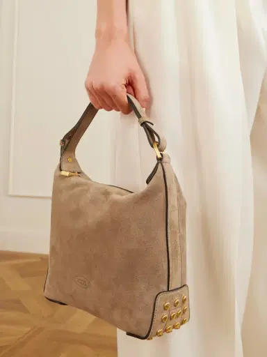 Tod's Sacca Mini Suede Shoulder Bag | Thumbnail 2