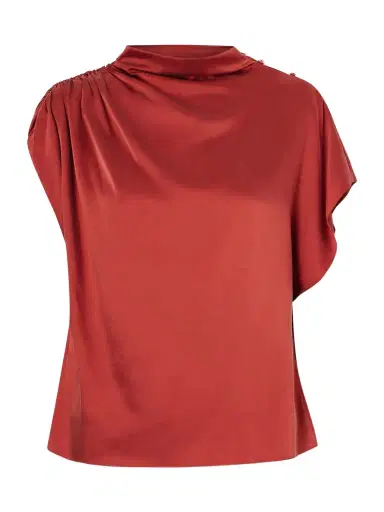 TWP Wish You Would Draped Silk-blend Charmeuse Blouse | Thumbnail 1 TWP Wish You Would Draped Silk-blend Charmeuse Blouse | Thumbnail 1