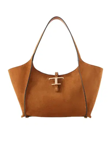 Tod's T Timeless Small Suede Shoulder Bag | Thumbnail 1 Tod's T Timeless Small Suede Shoulder Bag | Thumbnail 1