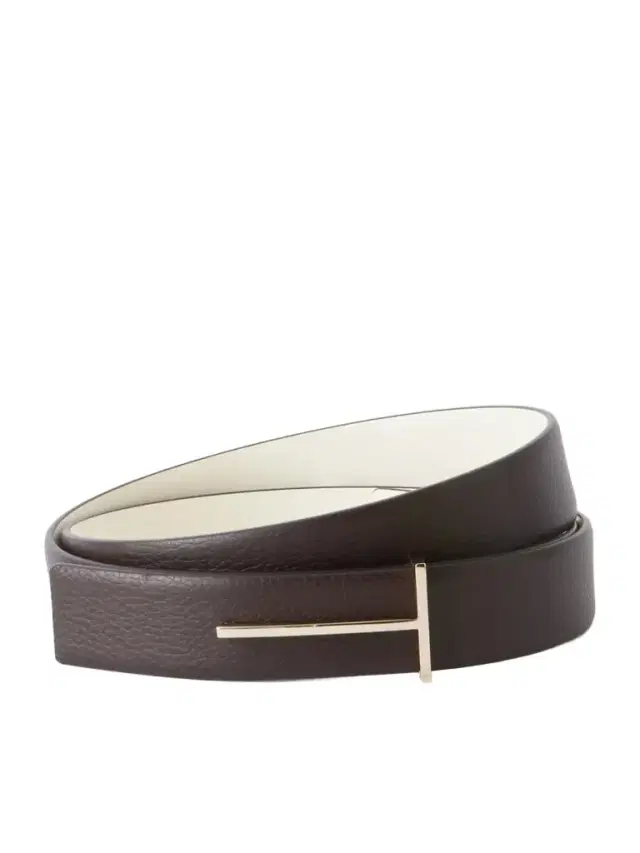 Tom Ford Slim T Textured-leather Belt