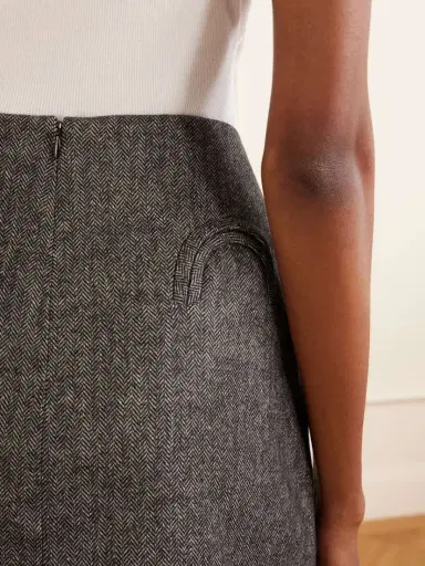 Blazé Milano Coci Herringbone Wool-blend Mini Skirt | Thumbnail 5 Blazé Milano Coci Herringbone Wool-blend Mini Skirt | Thumbnail 5