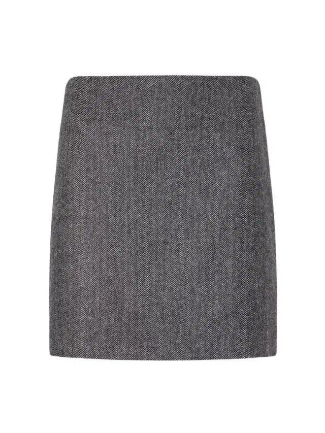 Coci Herringbone Wool-blend Mini Skirt