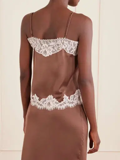 Faithfull Marisol Lace-trimmed Satin Tank | Thumbnail 3