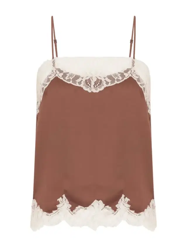 Marisol Lace-trimmed Satin Tank