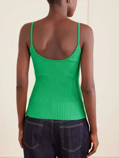 Courrèges Reedition Logo-appliquéd Ribbed-knit Tank | Thumbnail 3 Courrèges Reedition Logo-appliquéd Ribbed-knit Tank | Thumbnail 3