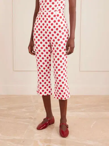 Faithfull Valeria Capri Polka-dot Linen Pants | Thumbnail 3 Faithfull Valeria Capri Polka-dot Linen Pants | Thumbnail 3