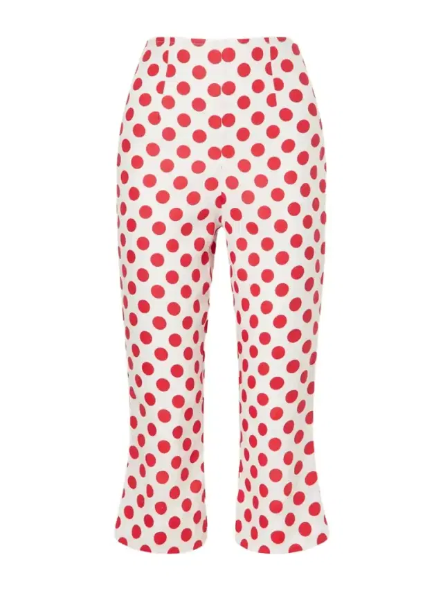 Faithfull Valeria Capri Polka-dot Linen Pants