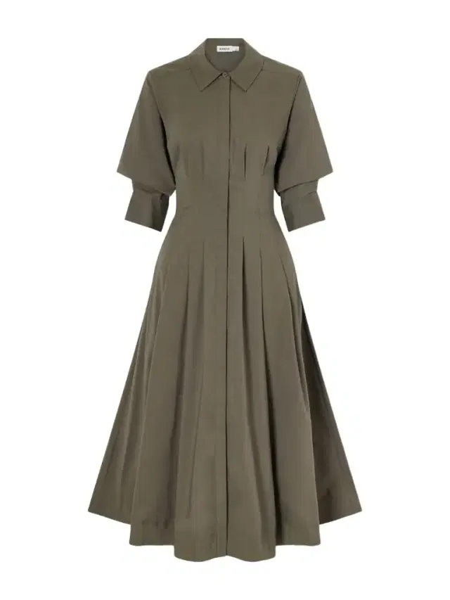 Jazz Pintucked Cotton-blend Poplin Midi Shirt Dress