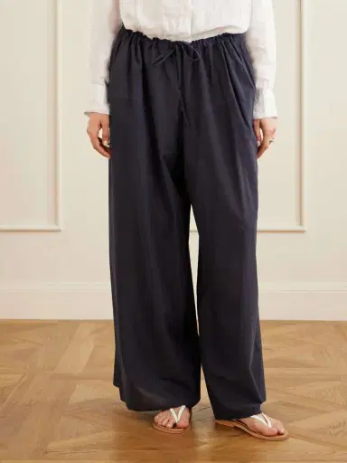 Les Vacances D’Irina The Pantaloons Cotton-poplin Wide-leg Pants | Thumbnail 3