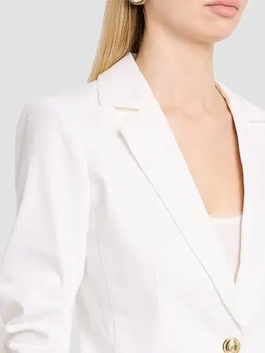 Cinq à Sept Women's Le Petit Khloe Denim Blazer - White - Size 12 | Thumbnail 5