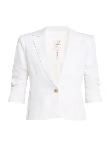 Cinq à Sept Women's Le Petit Khloe Denim Blazer - White - Size 12 | Thumbnail 1