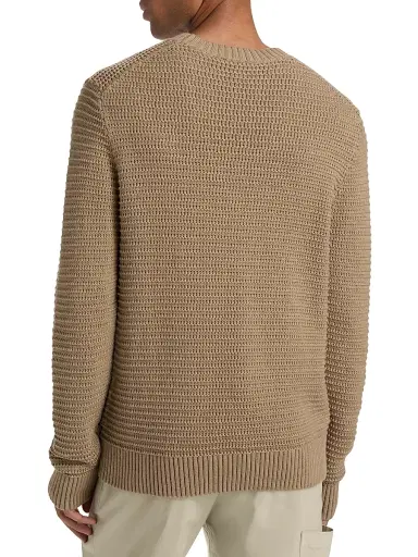 Vince Men's Knitted Cotton-Cashmere Crewneck Sweater - Dark Pecan - Size XXL | Thumbnail 5