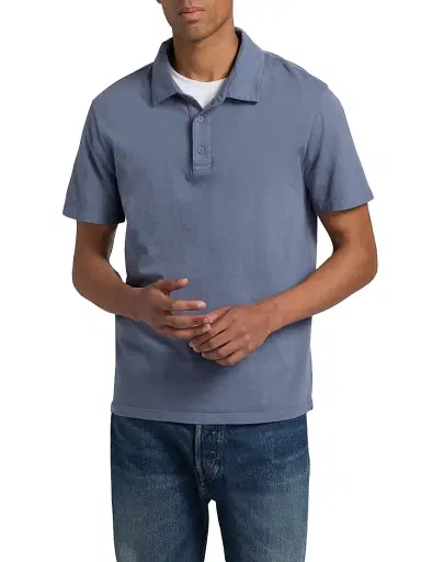 Vince Men's Garment-Dyed Polo Shirt | Thumbnail 3 Vince Men's Garment-Dyed Polo Shirt | Thumbnail 3