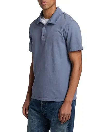Vince Men's Garment-Dyed Polo Shirt | Thumbnail 4 Vince Men's Garment-Dyed Polo Shirt | Thumbnail 4