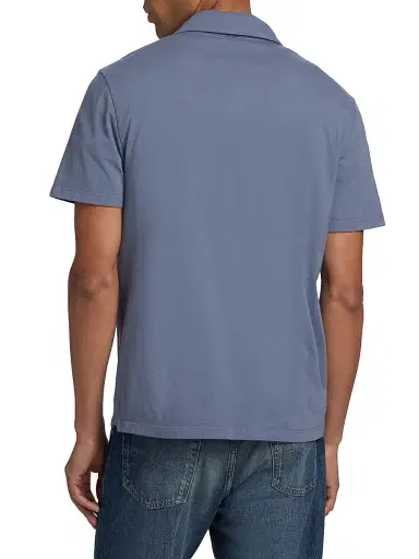 Vince Men's Garment-Dyed Polo Shirt | Thumbnail 5 Vince Men's Garment-Dyed Polo Shirt | Thumbnail 5