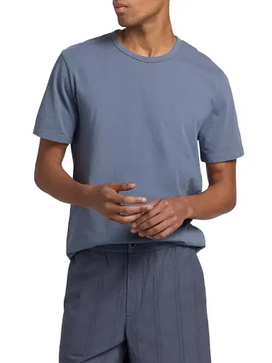 Vince Men's Garment-Dyed Crewneck T-Shirt - Washed Hawk Blue - Size XXL | Thumbnail 3 Vince Men's Garment-Dyed Crewneck T-Shirt - Washed Hawk Blue - Size XXL | Thumbnail 3