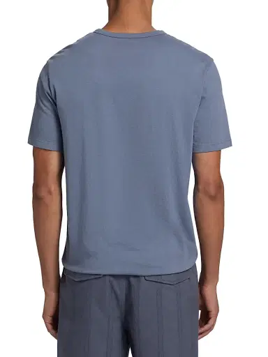 Vince Men's Garment-Dyed Crewneck T-Shirt - Washed Hawk Blue - Size XXL | Thumbnail 5 Vince Men's Garment-Dyed Crewneck T-Shirt - Washed Hawk Blue - Size XXL | Thumbnail 5
