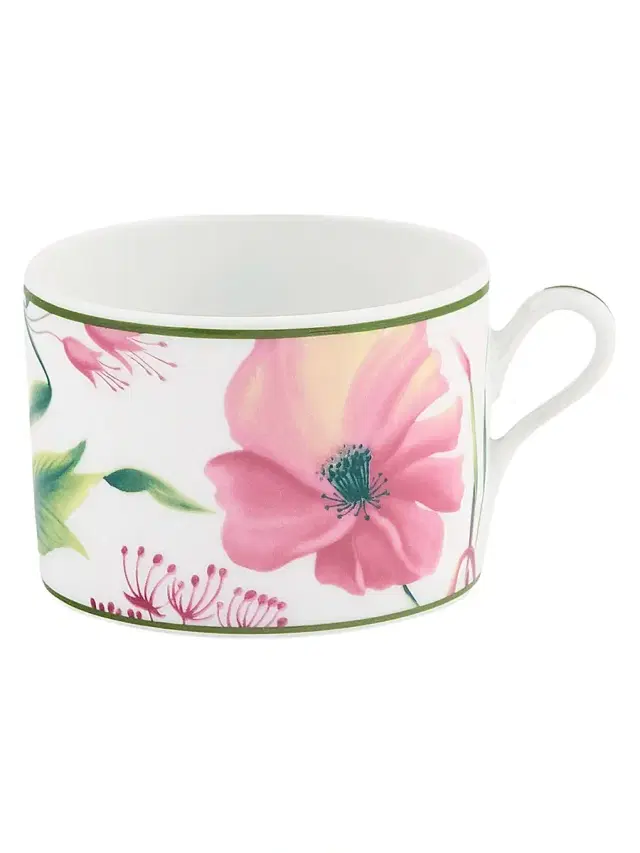 Ginori 1735 Florenza Porcelain Tea Cup - Pink White