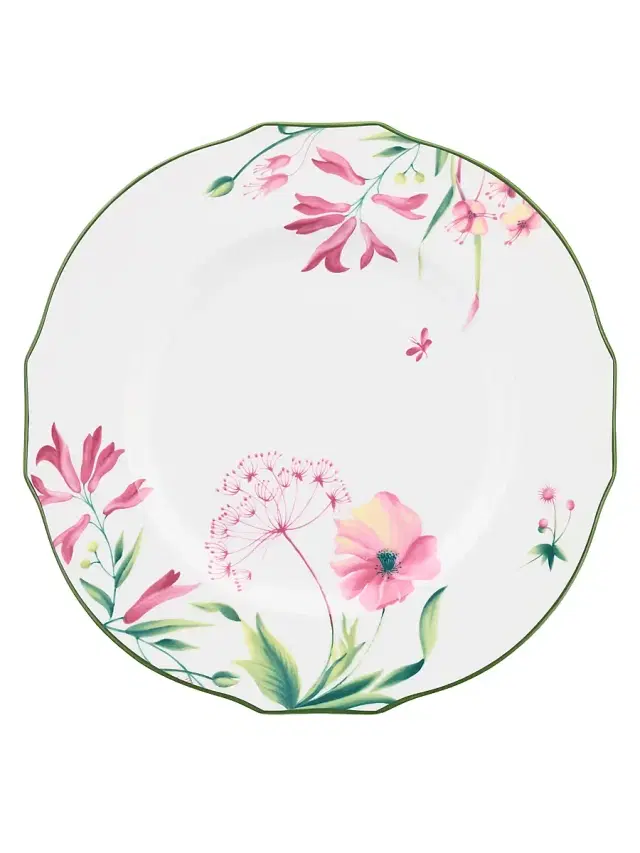 Ginori 1735 Florenza Porcelain Dinner Plate - Pinkwhite