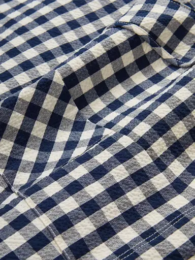 Veronica Beard Women's Aila Gingham Midi-Dress - Navy Dove - Size 16 | Thumbnail 5