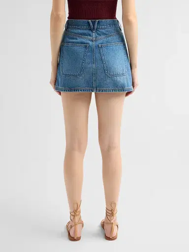 Veronica Beard Women's Zora Denim Miniskirt | Thumbnail 3