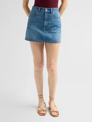 Veronica Beard Women's Zora Denim Miniskirt | Thumbnail 4
