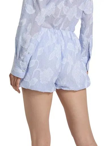 Generation Love Women's Olson Floral-Striped Cotton Bubble Shorts - Light Blue White - Size XL | Thumbnail 5 Generation Love Women's Olson Floral-Striped Cotton Bubble Shorts - Light Blue White - Size XL | Thumbnail 5