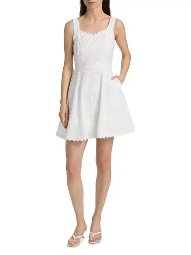 Generation Love Women's Ivy 3D Voile Minidress - White | Thumbnail 2 Generation Love Women's Ivy 3D Voile Minidress - White | Thumbnail 2
