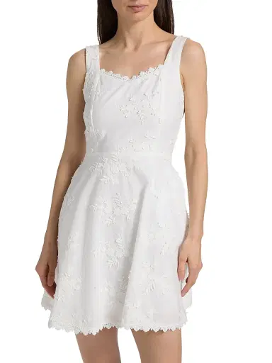 Generation Love Women's Ivy 3D Voile Minidress - White | Thumbnail 3 Generation Love Women's Ivy 3D Voile Minidress - White | Thumbnail 3