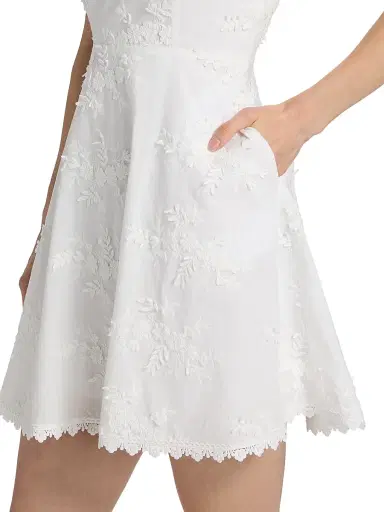 Generation Love Women's Ivy 3D Voile Minidress - White | Thumbnail 6 Generation Love Women's Ivy 3D Voile Minidress - White | Thumbnail 6