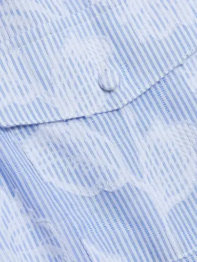 Generation Love Women's Mina Floral-Stripe Cotton Shirt - Light Blue White | Thumbnail 7 Generation Love Women's Mina Floral-Stripe Cotton Shirt - Light Blue White | Thumbnail 7