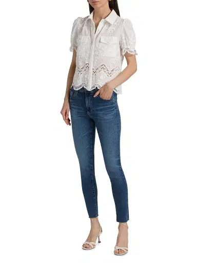 Generation Love Women's Mina 3D Voile Top - White | Thumbnail 2 Generation Love Women's Mina 3D Voile Top - White | Thumbnail 2
