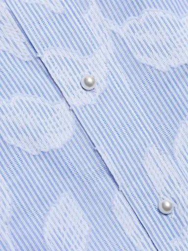 Generation Love Women's Malinda Floral Stripe Cotton Shirt - Light Blue White - Size Large | Thumbnail 7 Generation Love Women's Malinda Floral Stripe Cotton Shirt - Light Blue White - Size Large | Thumbnail 7