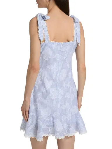 Generation Love Women's Darcey Floral Stripe Minidress - Light Blue White | Thumbnail 5