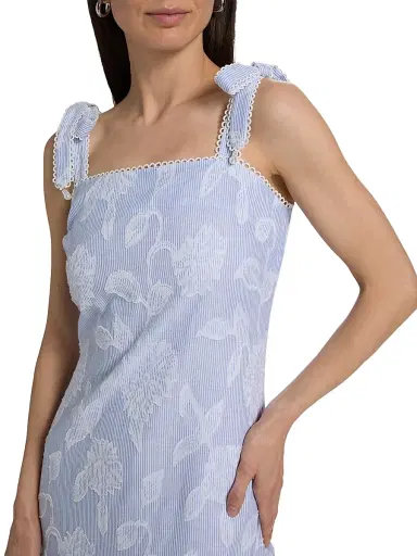 Generation Love Women's Darcey Floral Stripe Minidress - Light Blue White | Thumbnail 6
