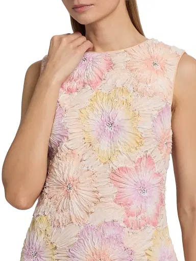 Milly Women's Ivette Floral Embroidered Minidress - Rainbow Multi - Size 12 | Thumbnail 6 Milly Women's Ivette Floral Embroidered Minidress - Rainbow Multi - Size 12 | Thumbnail 6